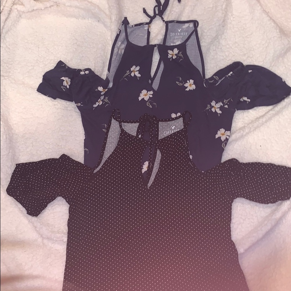 2 open shoulder tops from American eagle